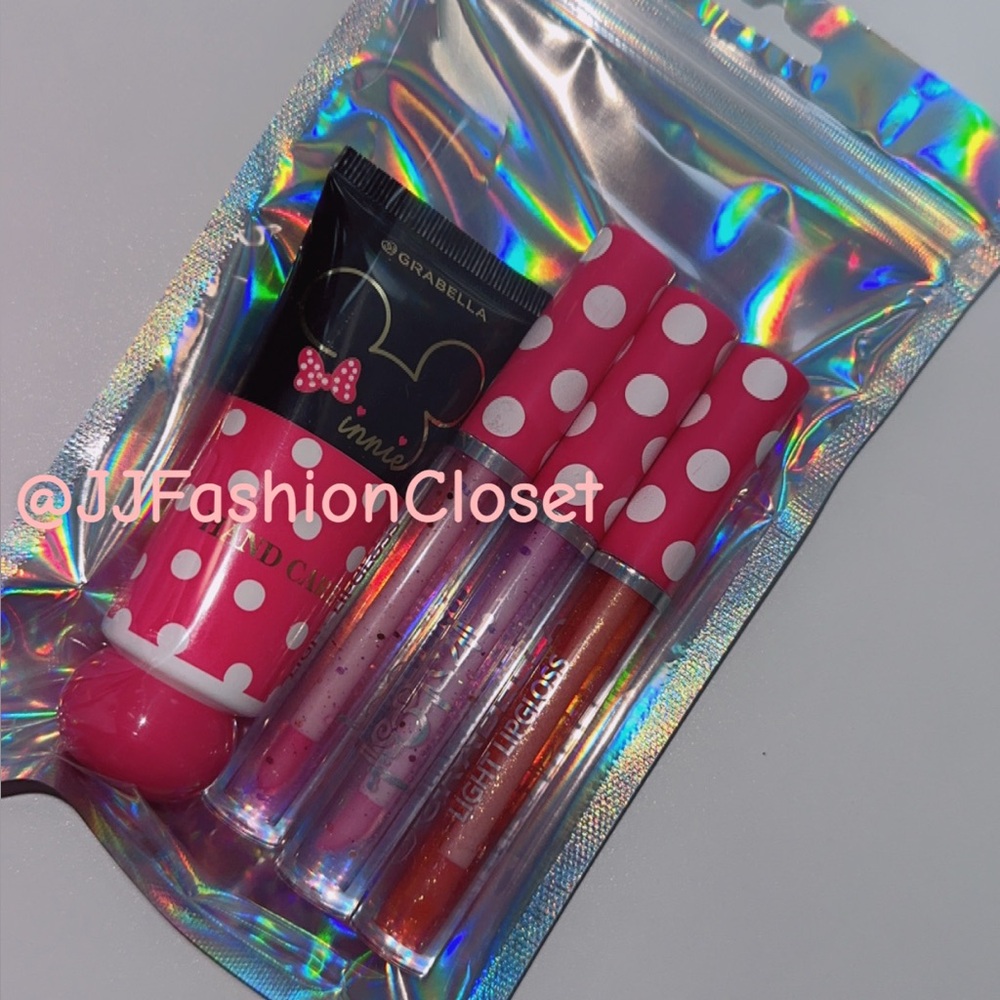 Pink Minnie Mouse  Polka Dot Lip Gloss Set